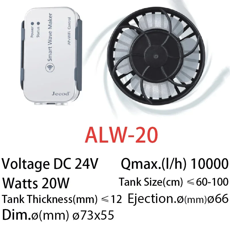 Jebao Jecod Новая серия ALW WI – обзор и цена Powerhead Wave Maker