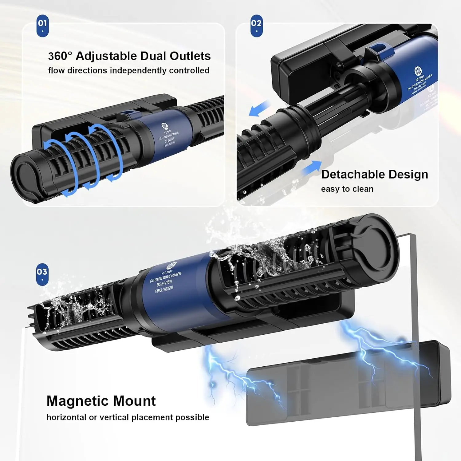Аквариумный волногенератор, 24 – обзор и цена Powerhead Wave Maker