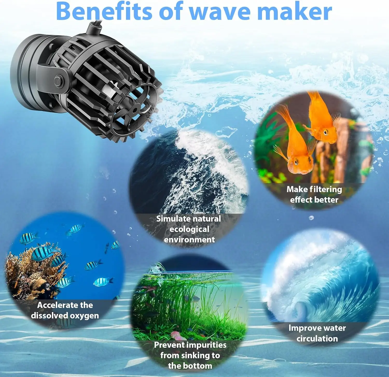 Генератор волн для аквариума с – обзор и цена Powerhead Wave Maker